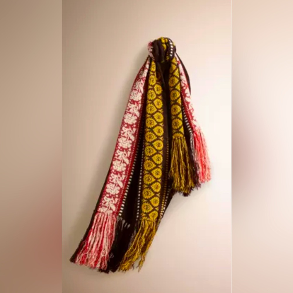 Burberry Floral Jacquard Wool Cotton and Cashmere Scarf